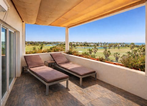 Golfcourse, View (from property/room), Balcony/Terrace, Sea view, sunbed