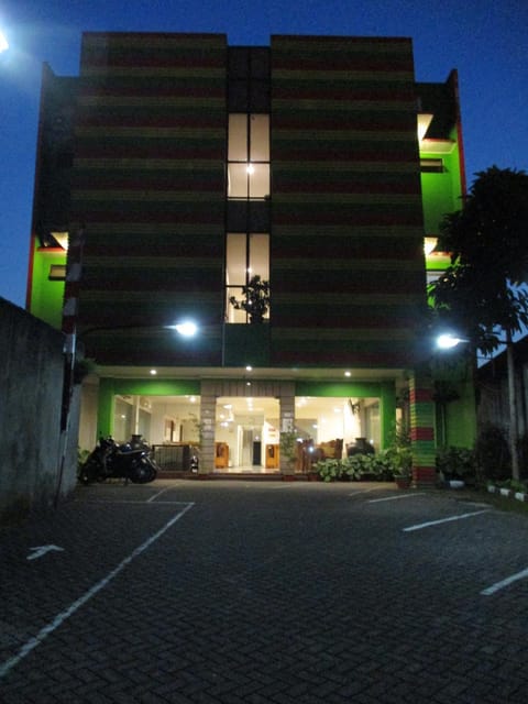 Property building, Off site, Night, Sunset