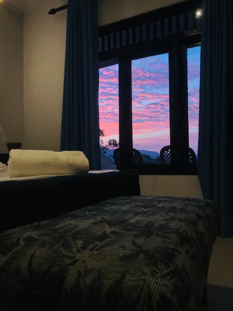 Bed, Natural landscape, Sunset
