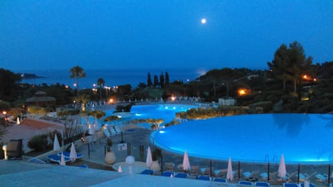 Night, Natural landscape, Activities, Children play ground, Aqua park, Pool view, Sea view, Swimming pool