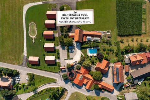 Property building, Day, Neighbourhood, Natural landscape, Bird's eye view, Pool view, Street view, Swimming pool, Location