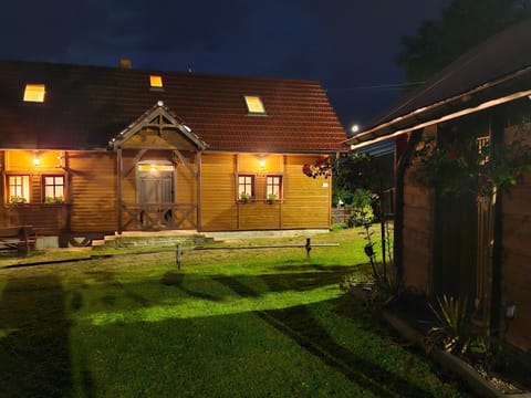 Property building, Night, Garden, Garden view