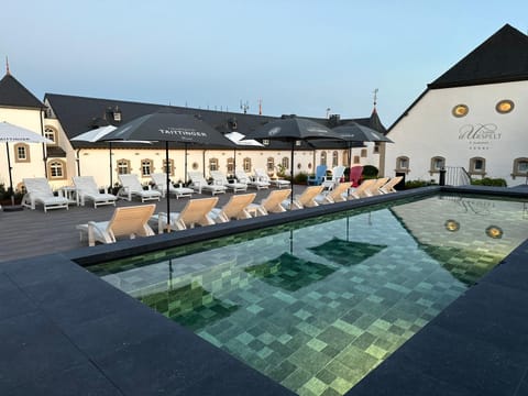 Night, Autumn, Swimming pool