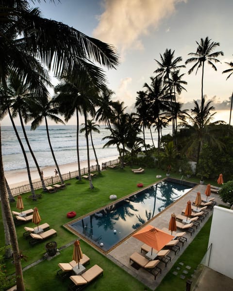 Natural landscape, Beach, Pool view, Swimming pool, sunbed