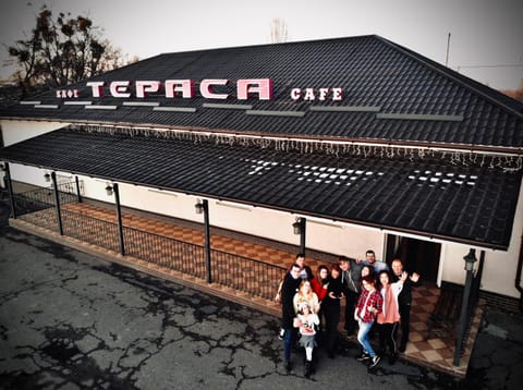 Property building, group of guests