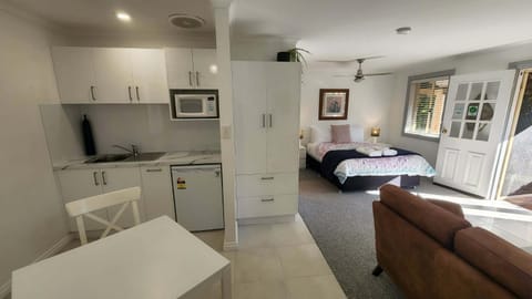Bed, Kitchen or kitchenette, Photo of the whole room, microwave