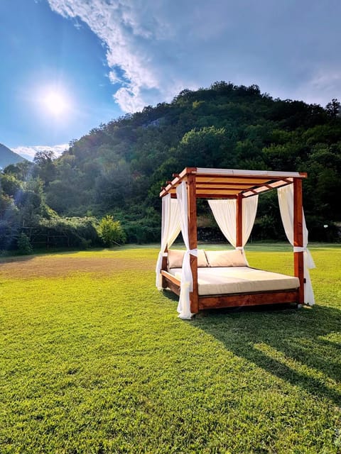 Day, Natural landscape, Garden, Garden view, Mountain view, Swimming pool