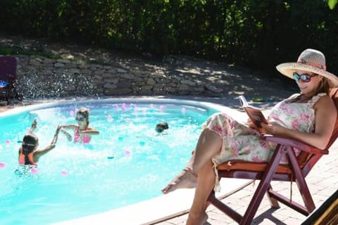 Natural landscape, Garden, Pool view, Swimming pool, children, Family