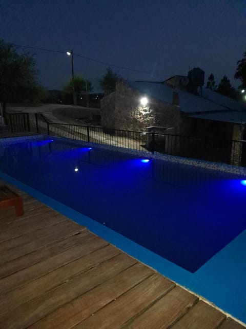 Night, Pool view, Swimming pool
