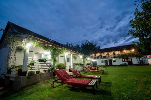 Property building, Night, Garden, Garden view, sunbed
