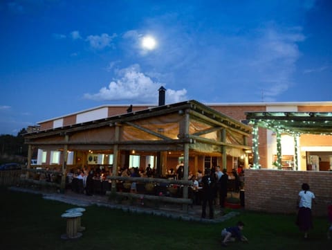 Restaurant/places to eat, Facade/entrance, Night, City view, Garden view