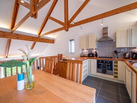 Kitchen or kitchenette, Dining area, dishwasher, stove, toaster