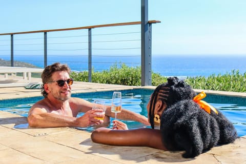 Pool view, Sea view, Swimming pool, Sunset