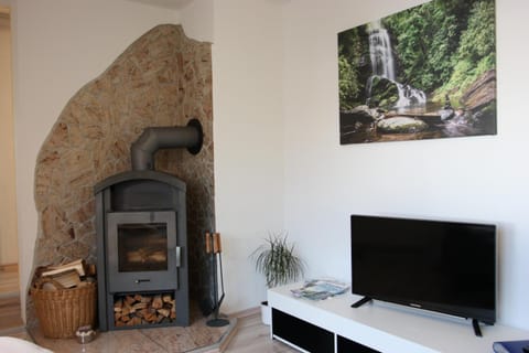 Living room, fireplace