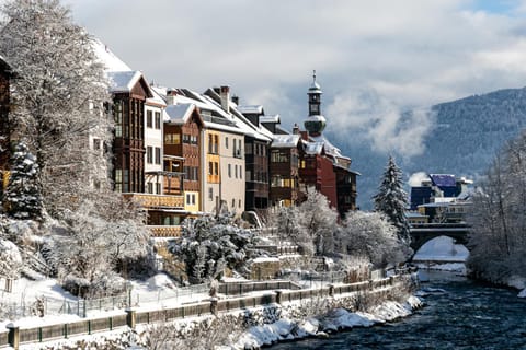 Nearby landmark, Winter, Mountain view
