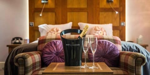 Bed, Food and drinks, Bedroom, Drinks, Alcoholic drinks