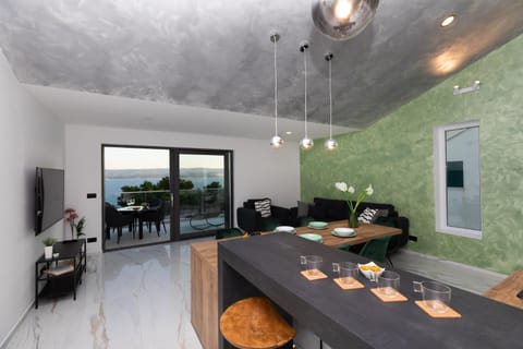 Living room, Sea view, Sunset