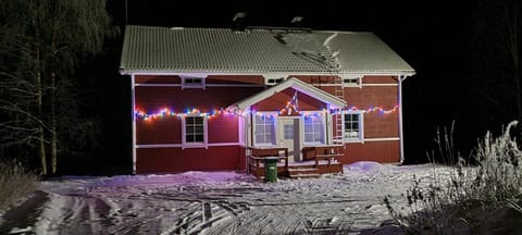 Property building, Night, Winter