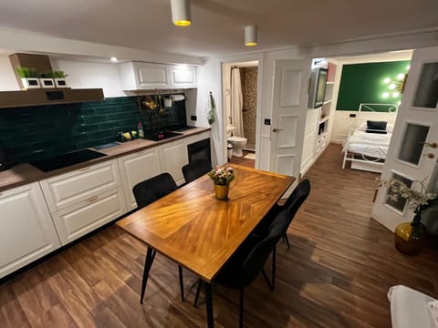 Kitchen or kitchenette, Living room, Seating area, Dining area, oven, stove
