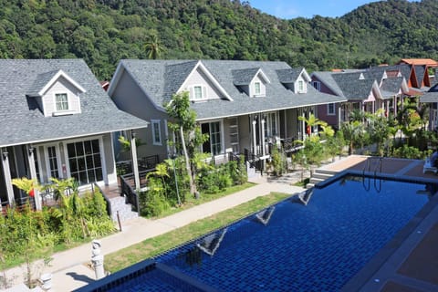 Property building, Bird's eye view, Pool view