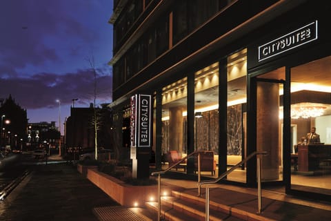 Property building, Facade/entrance, Property logo or sign, Lobby or reception