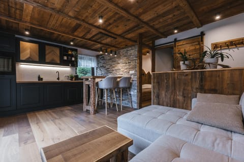 Kitchen or kitchenette, Living room, Dining area