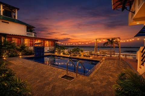 Swimming pool, Sunset