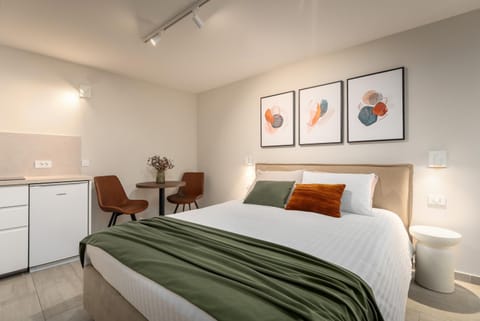 Bed, Kitchen or kitchenette, Living room, Photo of the whole room, Seating area, Bedroom