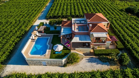 Patio, Day, Bird's eye view, Summer, BBQ facilities, Garden, Balcony/Terrace, City view, Mountain view, Pool view, Sea view, Swimming pool, young children, older children, group of guests, Family
