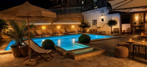 Night, Swimming pool