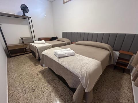 Bed, Bedroom, flat iron, towels, wardrobe, air conditioner