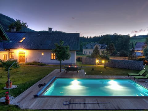 Patio, Summer, Garden, Pool view, Swimming pool, Sunset