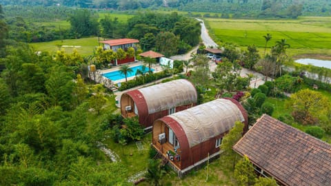 Property building, Spring, Natural landscape, Bird's eye view, Pool view, Swimming pool