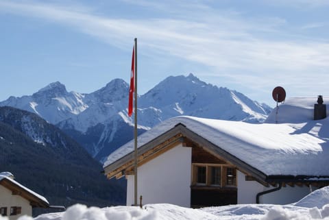 Property building, Bird's eye view, Winter, Mountain view