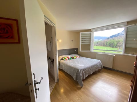 Photo of the whole room, Mountain view