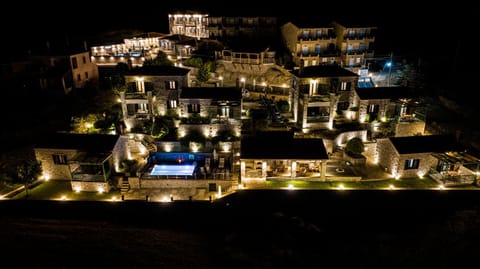 Property building, Night, Bird's eye view