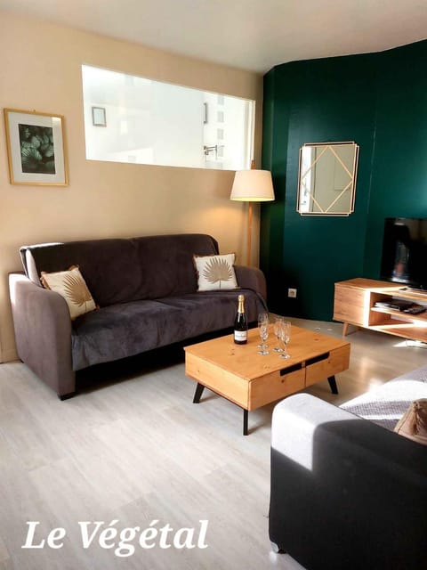 Les Belles Terrasses Dieppe ,3 appartements , LE VEGETAL de 1 à 8 personnes , LE TROPICAL de 1 à 6 personnes , LE FLORAL avec TERRASSE de 1 à 3 personnes , quartier calme au stationnement gratuit à coté de l'avenue verte Apartment in Dieppe
