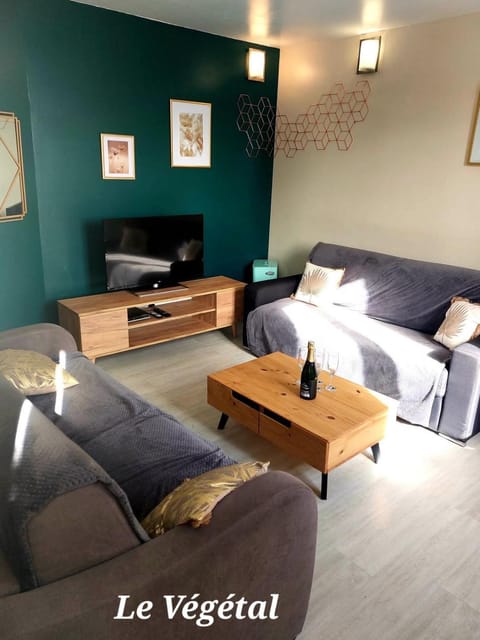 Les Belles Terrasses Dieppe ,3 appartements , LE VEGETAL de 1 à 8 personnes , LE TROPICAL de 1 à 6 personnes , LE FLORAL avec TERRASSE de 1 à 3 personnes , quartier calme au stationnement gratuit à coté de l'avenue verte Apartment in Dieppe