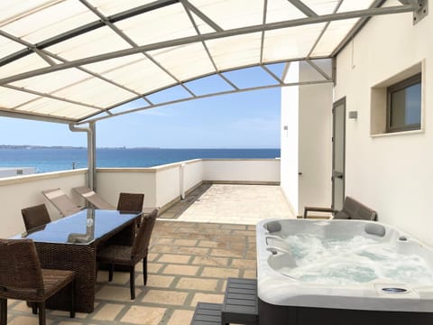 Hot Tub, View (from property/room), Balcony/Terrace, Sea view