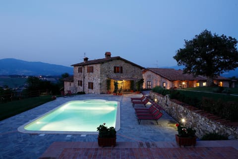 Night, Summer, On site, Swimming pool, Swimming pool