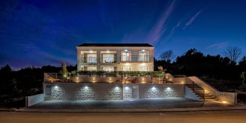 Property building, Night, Parking