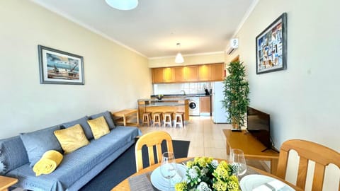 Living room, kitchen