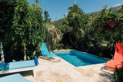 Patio, Natural landscape, Garden, Garden view, Mountain view, Swimming pool, Certificate/Award, sunbed