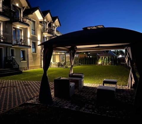Property building, Patio, Night