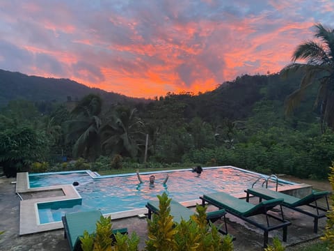 Day, Natural landscape, Mountain view, Pool view, Swimming pool, Sunrise