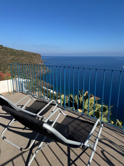 Property building, Patio, Day, Natural landscape, View (from property/room), Balcony/Terrace, Sea view, sunbed