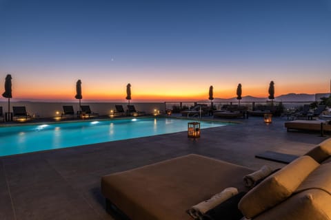 Swimming pool, Sunset