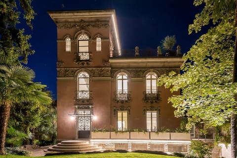 Property building, Night, Natural landscape, Decorative detail