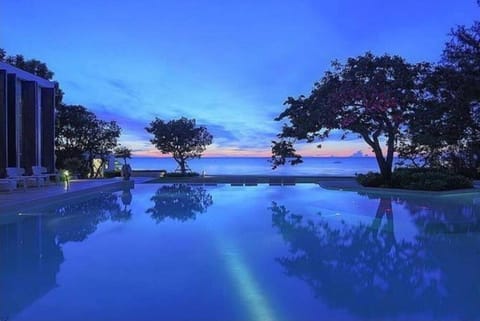 Beach, Swimming pool, Swimming pool, Sunset