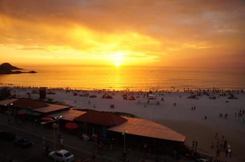 Property building, Beach, Sunset